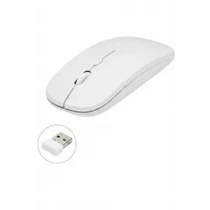 Kablosuz Mouse Fare Şarjlı Bluetooth Wireless Çift Modlu Sessiz
