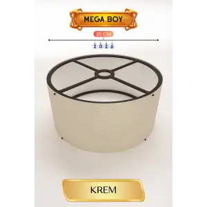 Krem Lambader Başlığı 35 CM Mega Boy