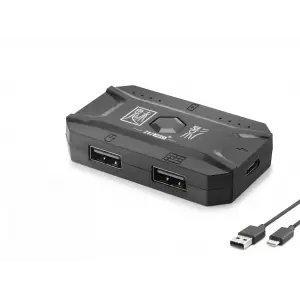 M1 Pro Mobil Oyun Klavye Mouse Dönüştürücü Adaptör Bluetooth 5.0 Type-C Siyah