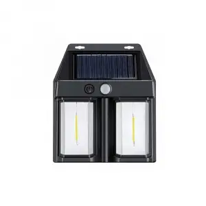Rustik Ampul İkili Solar Duvar Aplik Güneş Enerjili Hareket Sensörlü