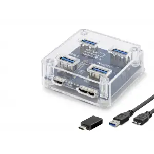 Usb Type-c 3.1 Hub 4 Port Şeffaf U331
