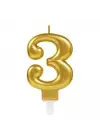 3 Rakam Mum Gold Renk