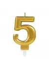 5 Rakam Mum Gold Renk