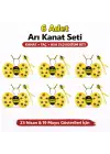 6&amp;#39;lı Arı Kostüm Seti – Kanat Taç Asa