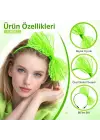 80’ler 90’lar Neon Yeşil Dantel Taç Fiyonklu