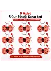 9’lu Uğur Böceği Ateş Böceği Kostüm Seti – Kanat Taç Asa