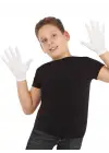Beyaz Renk Çocuk Boy Likralı Pandomim Eldiveni