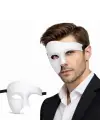 Beyaz Yarım Erkek Maske – Phantom Parti &amp; Balo Maskesi