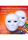 Boyanabilir Surat Model Maske – Lastikli | Kendin Tasarla