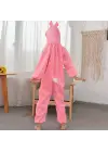 Çocuk Tavşan Kostümü Pembe Renk 4-5 Yaş 100 cm