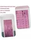 Ekstra Metalize Rose Gold Renk Disko Dikdörtgen Kesim Kapı Perdesi Dekorasyon 1x2 Metre