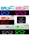 Glow Model Led Işıklı Parti Gözlüğü 3 Modlu 5 Renk 5 Adet