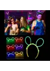 Glow Taç Fosforlu Taç Karışık Renk 12 Adet