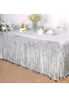 Gümüş Metalize Masa Eteği 275x75 cm – Kendinden Yapışkanlı