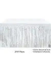 Gümüş Metalize Masa Eteği 275x75 cm – Kendinden Yapışkanlı