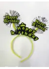 Happy Birthday Neon Renk Doğum Günü Tacı 12 Adet