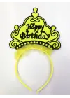 Happy Birthday Yazılı Neon Renk Taç 12 Adet