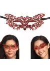 Kırmızı Dantel Masquerade Maskesi 9 No