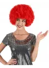 Kırmızı Renk Kıvırcık Afro Bonus Peruk