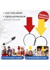 Kişiselleştirilebilir Ok İşaretli Mesaj Tacı (2’li Set Sarı-Kırmızı)
