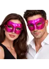 Metalize Parlak Parti Maskesi Pembe Renk 16x7 cm