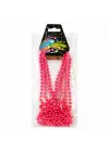 Neon Pembe Boncuk Kolye 80 cm – Retro 80’ler 90’lar Parti Aksesuarı