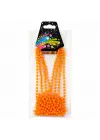 Neon Turuncu Boncuk Kolye 80 cm – Retro 80’ler 90’lar Parti Aksesuarı