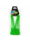 Neon Yeşil Boncuk Kolye 80 cm – Retro 80’ler 90’lar Parti Aksesuarı