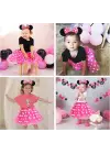 Pembe Fiyonklu Minnie Mouse Tacı Mini Kulak