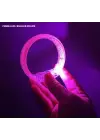 Pembe Led Işıklı Baskı Yapılabilen Pilli Bileklik Bilezik 1,5 cm Genişlik
