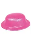 Pembe Renk Simli Melon Yuvarlak Parti Şapkası 24x26 cm