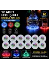 RGB LED Nargile Altı Işık 12’li Set