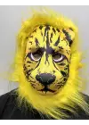 Sarı Yeleli Sarı Saçlı Aslan Maskesi Mega Peluş 2 No