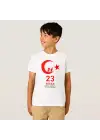 SBRD- 23 Nisan Çocuk Bayramı Baskılı Özel T-shirt - Beyaz