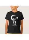 SBRD- 23 Nisan Çocuk Bayramı Baskılı Özel T-shirt - Siyah