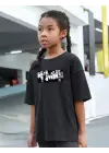 SBRD- Çocuk Unisex Baskılı T-shirt - Siyah