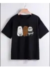 SBRD- Çocuk Unisex Baskılı T-shirt - Siyah