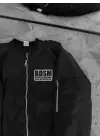 SBRD- Erkek Baskılı Bomber Mont Fermuarlı Cepli Kapitone Astarlı  - Siyah