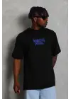 SBRD- Erkek Baskılı T-shirt Kısa Kol Bisiklet Yaka Regular Fit Tişört - Siyah
