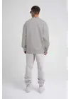 SBRD- Erkek Bisikilet Yaka 3 İplik Pamuklu Sweatshirt - Gri
