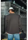 SBRD- Erkek Bisiklet Yaka 3 İplik Pamuklu Basic Sweatshirt  - Antrasit