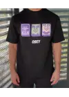 SBRD- Erkek Bisiklet Yaka Baskılı Oversize Kısa Kol T-shirt - Siyah