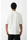 SBRD- Erkek Box Eldiven Baskılı T-shirt Kısa Kol Bisiklet Yaka Tişört - Beyaz