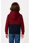 SBRD- Erkek Çocuk Kapüşonlu Kanguru Cepli Parçalı Sweatshirt - Renkli
