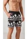 SBRD- Erkek Deniz Şortu Fermuarlı Cepli File Astarlı Hızlı Kuruyan Premium - Siyah