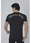 SBRD- Erkek Göğüs File Aksesuarlı T-shirt - Siyah