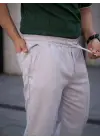 SBRD- Erkek Keten Cepli Çıma Dikişli Jogger Buggy Pantalon Rahat Kalıp - Gri