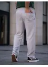 SBRD- Erkek Keten Cepli Çıma Dikişli Jogger Buggy Pantalon Rahat Kalıp - Gri