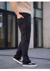 SBRD- Erkek Keten Cepli Çıma Dikişli Jogger Buggy Pantalon Rahat Kalıp - Siyah