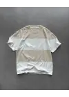 SBRD- Erkek  kısa Kol  Bisiklet Yaka Parçalı T-shirt - Bej